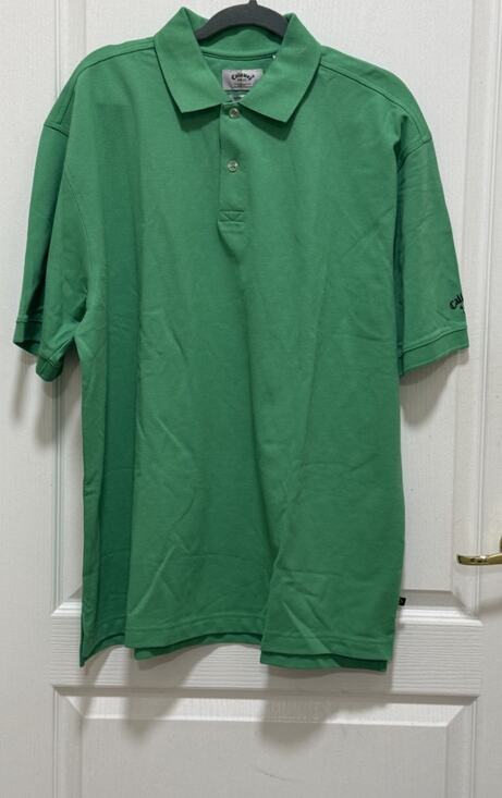 Gallaway Other - NWT Callaway Polo Golf Shirt Mens Large Kelly Green 100% Cotton Short Sleeve